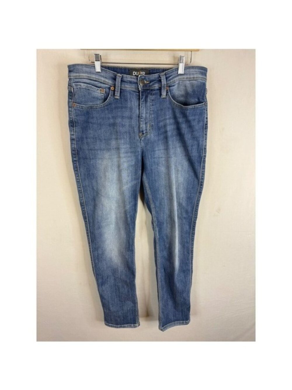 DU/ER L2X Slim Fit Performance Denim Jeans Blue 33x30 COOLMAX Slim Fit